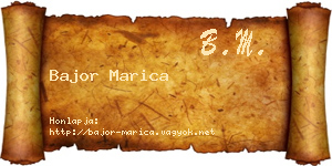 Bajor Marica névjegykártya
